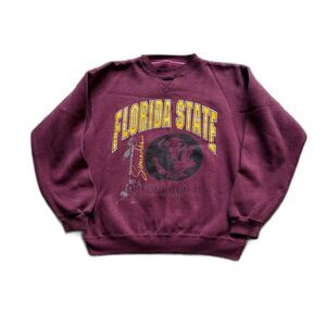 VINTAGE 90S FLORIDA STATE SEMINOLES CREWNECK SWEATSHIRT COLLEGE MEDIUM